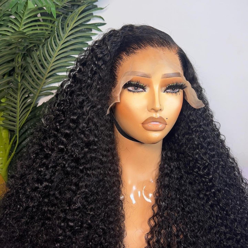 Deep Wave Lace Frontal Wig – Human Hair, 180% Density